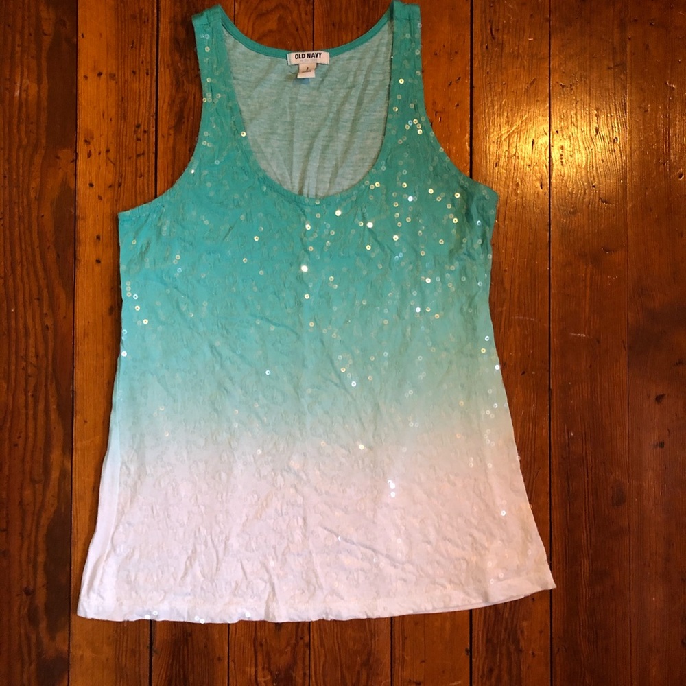 Old Navy Ombré Sequin Tank